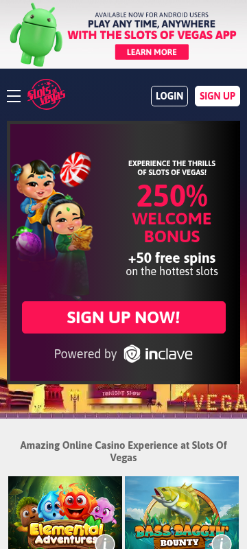 Slots of Vegas mobile screenshot